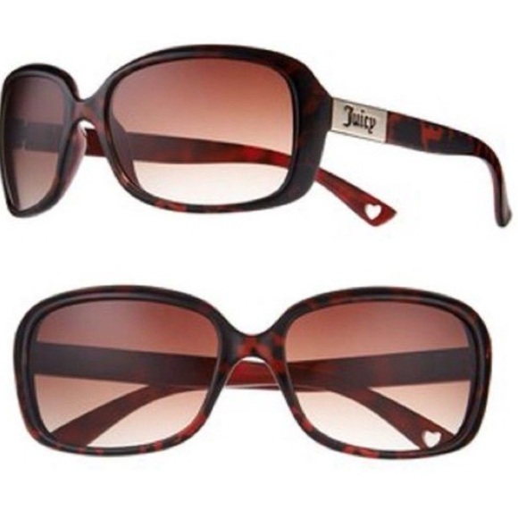 Y2K Oversized Juicy Couture Tortoise/Fuchsia Sunglasses - Picture 2 of 9